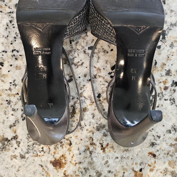 Vintage Yves Saint Laurent Metallic Mesh Heels - Picture 6 of 9